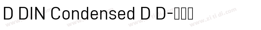 D DIN Condensed D D字体转换